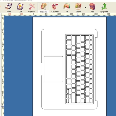 Ganzkörper-Laptop-Haut, die Maschine Vinyl-Grafikdrucker-Cutter-Software herstellt