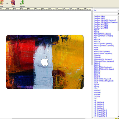 ODM-Laptop-Skin-Herstellungsmaschine, kundenspezifische Skin-Software und Diagrammplotter