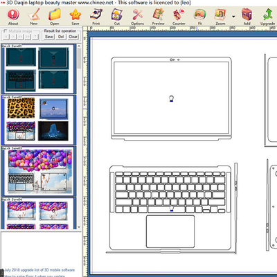 DAQIN Laptop Haut Aufkleber Schneidemaschine mit Design-Software Laptop Haut Maschine