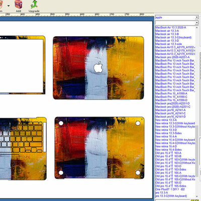 ODM-Laptop-Skin-Herstellungsmaschine, kundenspezifische Skin-Software und Diagrammplotter