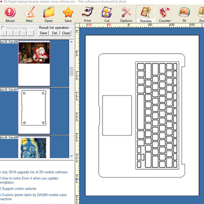 ODM-Laptop-Skin-Herstellungsmaschine, kundenspezifische Skin-Software und Diagrammplotter