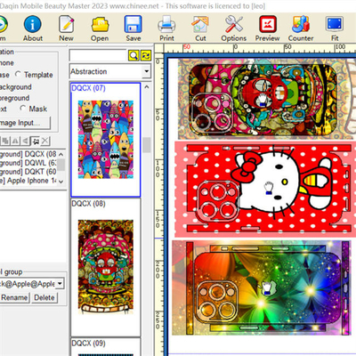 Programm A3 Mobile Skin Cutter Daqin Die Cut Sticker Maker DIY-Aufkleber
