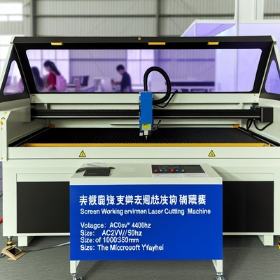Arbeitsumgebung im Innenbereich Bildschirmschutz Laser Schneidemaschine AC220V/50Hz Spannung 1000*800*800mm Größe