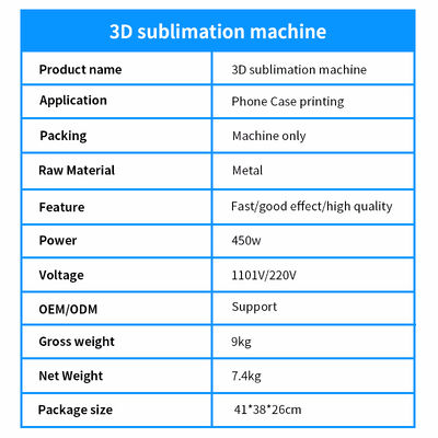 3D-Sublimationsmaschine mit Universalform für den Druck von Telefonhüllen